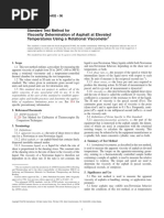 ASTM D4402-06 - Viscosity Determination of Asphalt at Elevated Temperatures Using A Rotational Viscometer