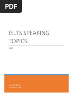 Ielt Speaking Exam Topics