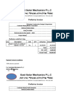 Gast Solar Mechanics P.L.C: Performa Invoice