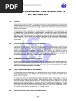 Specification For Instrumentation and Monitoring of Reclamation Works