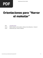 Orientaciones para - Narrar El Malestar FERNANDA CANO