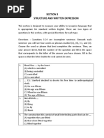 Section 3 Structure and Written Expression