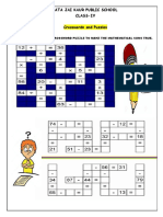 Maths Crossword-Puzzles Class-4