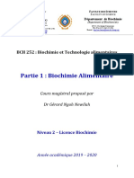 Cours Complet Biochimie Des Aliments 2019 - 2020 - E-Learn