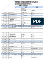 TARGET JEE MAIN Incoming Juniors NPL & NEON IC Schedule (2020-21) Maths