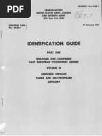 USAREUR PAM 30-60-1 Identification Guide Part One Weapons and Equipment East European Communist Armies Volume III Armored Vehicles, Tanks and Self-Propelled Artillery (15 Feb 1973)