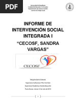 Informe de Intervención Social Integrada I