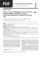 Effects of Scapular Stabilization Exercise Training On