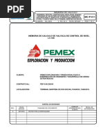Memoria de Calculo de Valvula de Control de Nivel LV-100