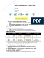 ENetwork Basic Configuration PT Practice SBA