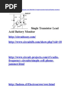 Single Transistor Lead Acid Battery Monitor