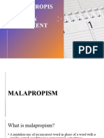 Malapropis M Run-On Fragment