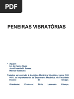 Trabalho de Mec. Vibratotia (Peneiras Vibratorias)