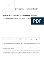 Acciones Propuestas para Mejorar El Impacto de Tu Huella Ecológica