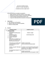 A Detailed Lesson Plan (Imperatives and Prepositions)