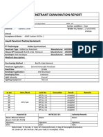 Liquid Penetrant Examination Report