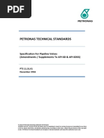 Petronas Technical Standards: Specification For Pipeline Valves (Amendments / Supplements To API 6D & API 6DSS)