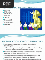 Cost Estimation and Analysis1