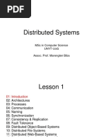 Distributed Systems: MSC in Computer Science Unyt-Uog Assoc. Prof. Marenglen Biba