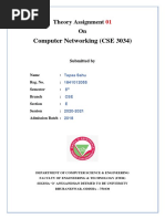 Computer Networking (CSE 3034) : Theory Assignment On