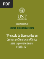 Protocolo de Bioseguridad en Centros de Simulacion Clinica para La Prevencion Del Covid 19