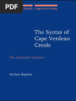 Cape Verdean Creole, The Syntax of (Baptista)