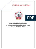 Power Systems Lab Manual: Department of Electrical Engineering