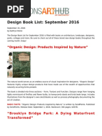 Design Book List: September 2016: "Organic Design: Products Inspired by Nature"