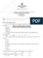 SUMMATIVE TEST MAPEH 6 Quarter 1