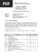 CE 201-06 (202) - Statics Course Content