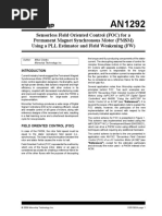 Sensorless Field Oriented Control (FOC) For A Permanent Magnet Synchronous Motor (PMSM) Using A PLL Estimator and Field Weakening (FW)