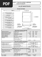 Note de Calcul Dalle Sur 2 Appuis