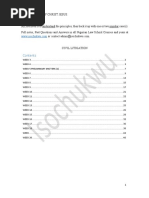 Nigerian Law School (2017) Civil Litigation Summarized Note by Isochukwu