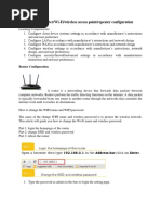 Set router/Wi-Fi/wireless Access Point/repeater Configuration