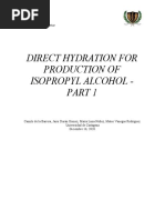 Direct Hydration For Production of Isopropyl Alcohol