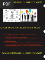 Skills Needed and Develop in Social Advocacy