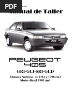 (TM) Peugeot Manual de Propietario Peugeot 405 1993