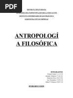 ANTROPOLOGÍA. Legitimidad y Realizacion Personal