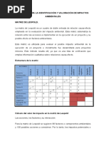 Métodos para La Identificación y Valoración de Impactos Ambientales