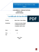 Certificado de Incobrabilidad