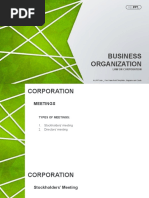 Business Organization: Law On Corporation