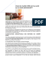 En Quoi L'arrêt Koné Du 3 Juillet 1996 Est-Il Un Arrêt Majeur en Droit Administratif