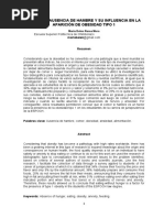 Proyecto Comer en Ausencia de Hambre y Su Influencia en La Aparición de Obesidad Tipo 1 05.08.2020