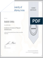 Harsh Sinha: Course Certificate