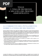 Unidad 3 y 4 Toma de Decisiones y Mecanica Del Proceso Administrativo