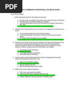 Insurance Commission Traditional Life Mock Exam 1