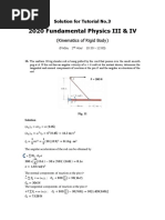 Solution Tutorial No. 3 (Kinematics of Rigid Body)