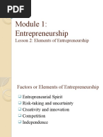 Elements of Entrepreneurship - Entrep Behavior