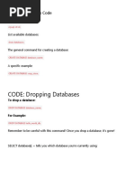 CODE: Dropping Databases