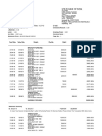 Statement of Account: State Bank of India